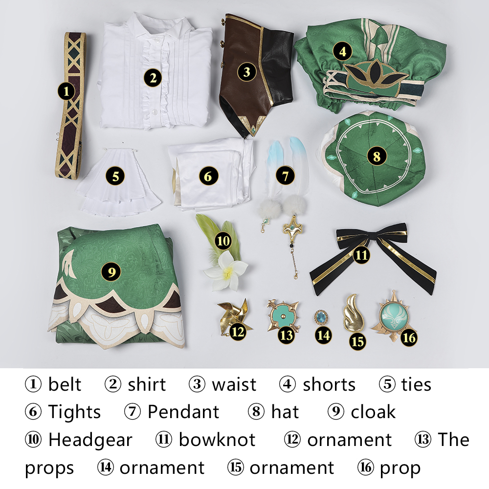 Костюм Венти для косплея из игры Genshin Impact