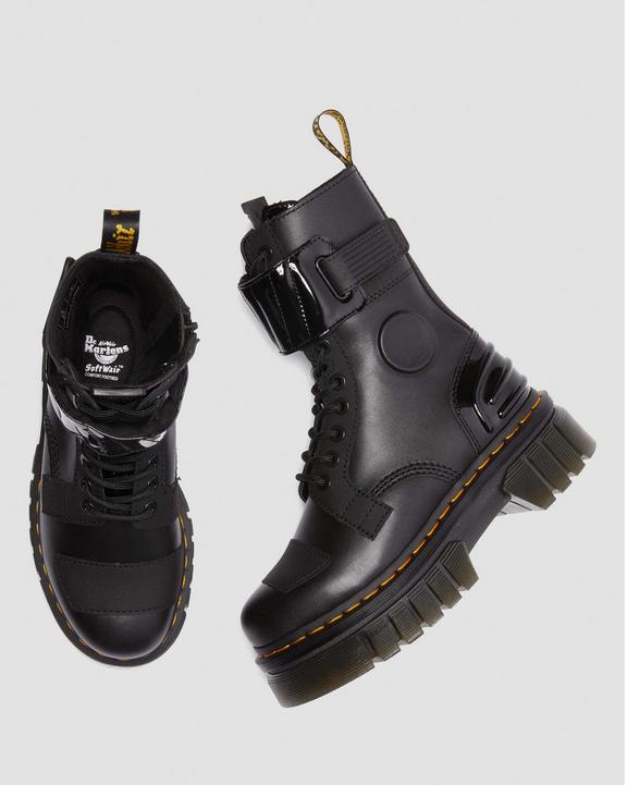 Audrick 10-Eye Alternative Leather Lace Up Boots