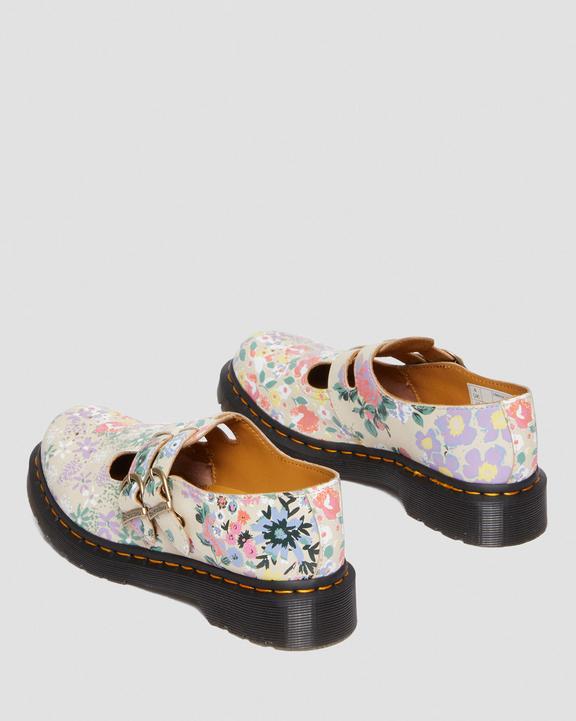 8065 Floral Mash Up Leather Mary Jane Shoes