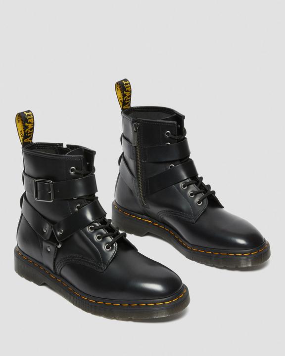 Cristofor Leather Harness Lace Up Boots