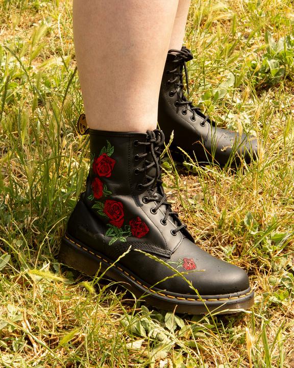 1460 Vonda Floral Leather Lace Up Boots