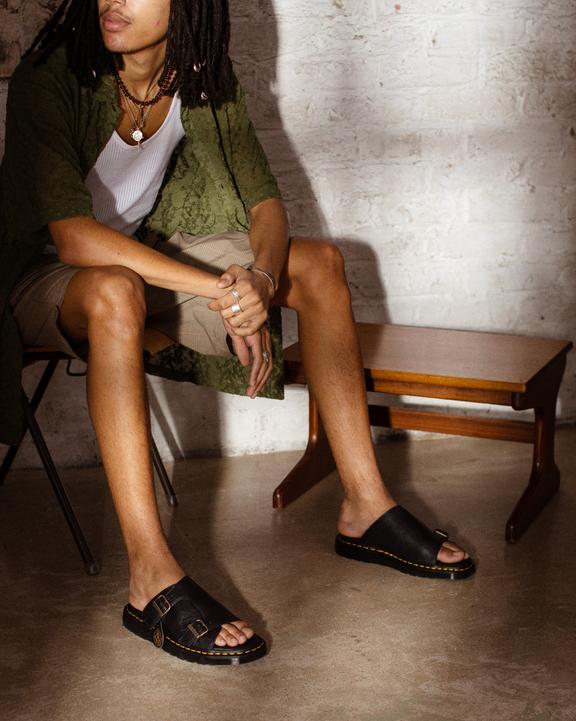 Dayne Made in England Leather Slide Sandals