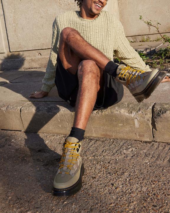 Boury Nylon & Leather Casual Boots