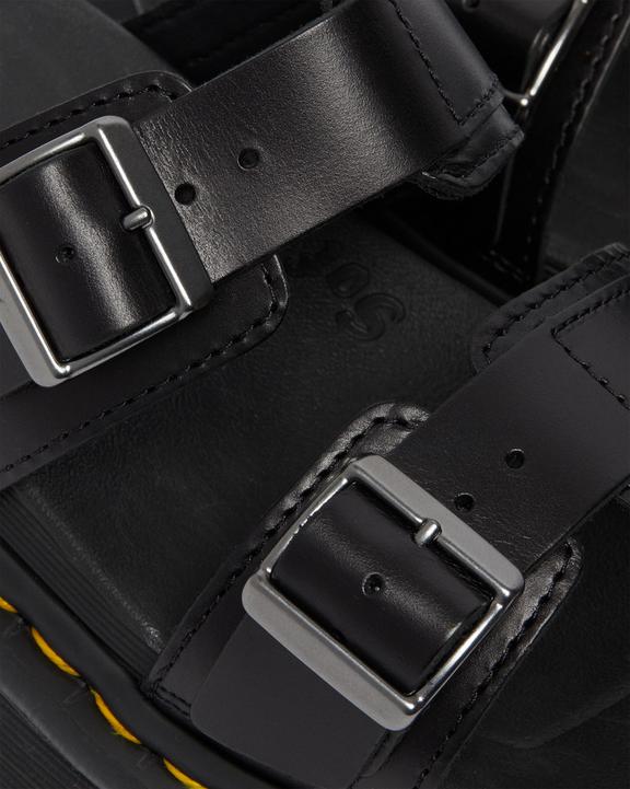 Myles Brando Leather Buckle Slide Sandals