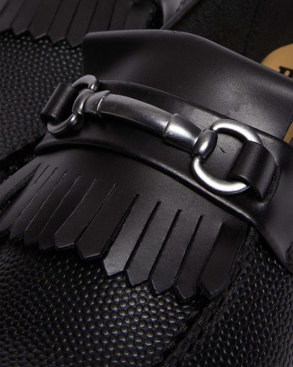 Adrian Snaffle Pebble Grain Leather Kiltie Loafers