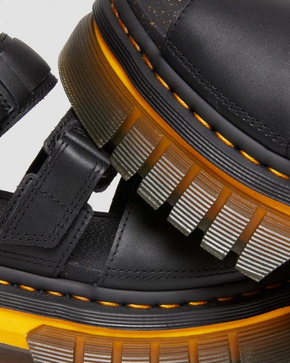 Ricki Contrast Sole Leather 3-Strap Platform Sandals