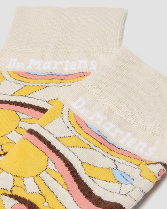 Retro Printed Cotton Blend Socks
