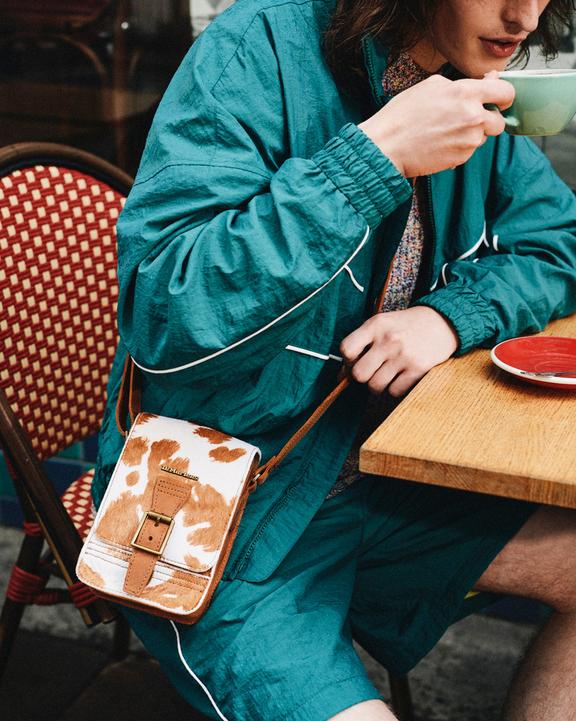 Hair-On Cow Print Vertical Crossbody Bag