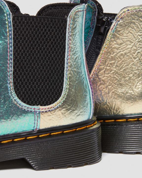 Junior 2976 Rainbow Crinkle Leather Lace Up Boots