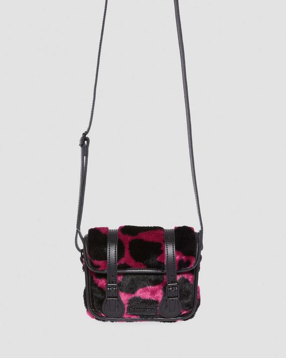 7 Inch Faux Fur Cow Print Crossbody Bag