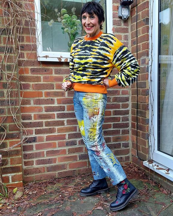 1460 Vonda Floral Leather Lace Up Boots