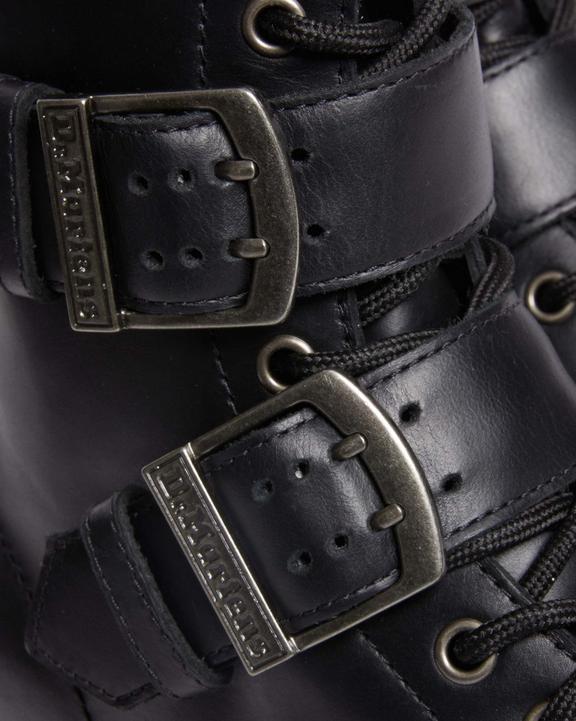1460 Buckle Pull Up Leather Lace Up Boots
