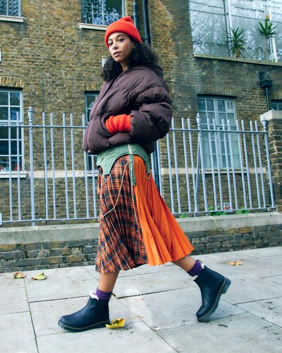 2976 Women's Faux Fur Lined Chelsea Boots