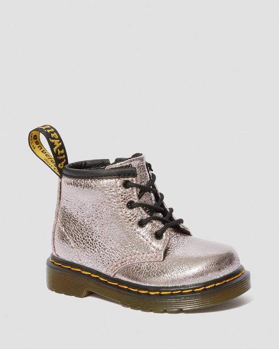 Infant 1460 Crinkle Metallic Lace Up Boots