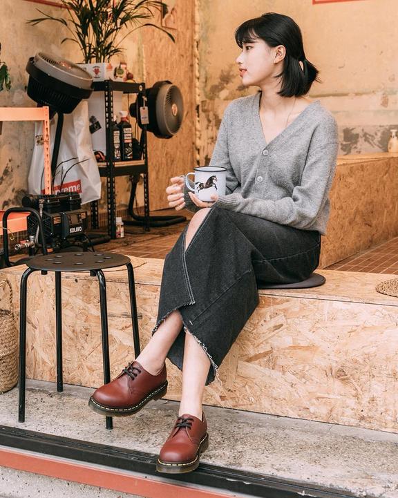 1461 Yellow Stitch Leather Oxford Shoes