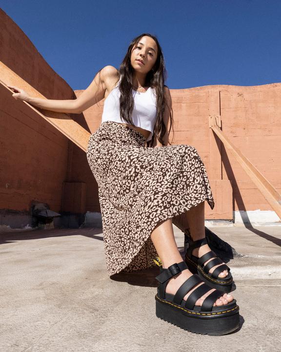 Blaire Hydro Leather Platform Strap Sandals