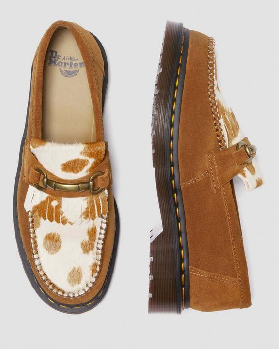 Adrian Snaffle Hair-On Cow Print Kiltie Loafers