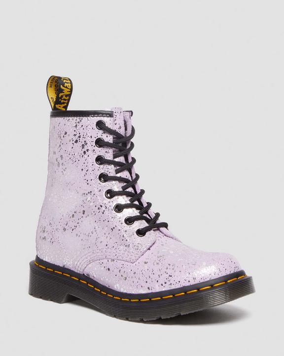 1460 Metallic Splatter Suede Lace Up Boots