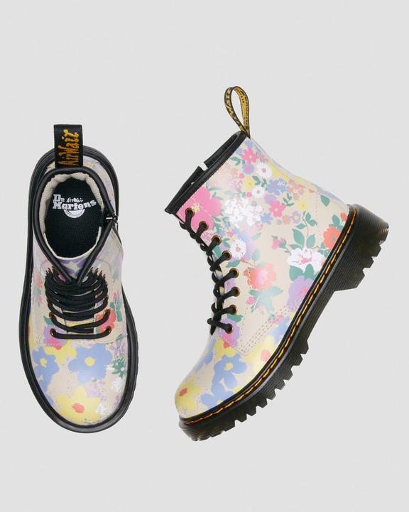 Junior 1460 Floral Mash Up Leather Lace Up Boots