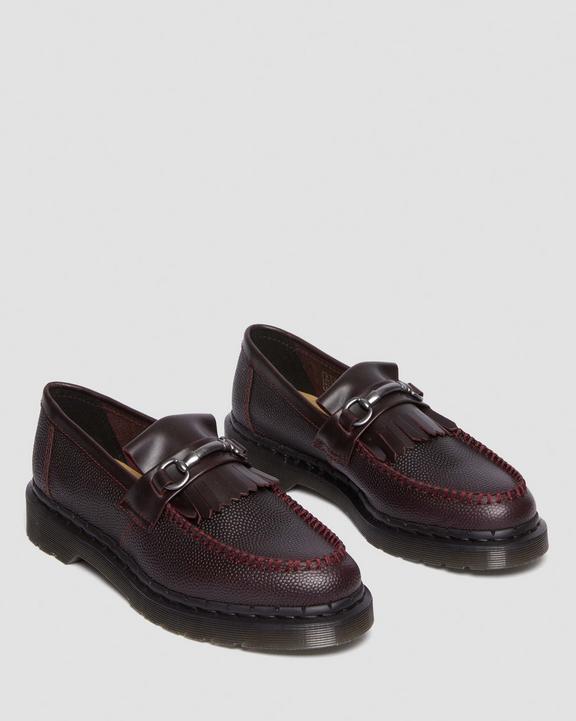 Adrian Snaffle Pebble Grain Leather Kiltie Loafers