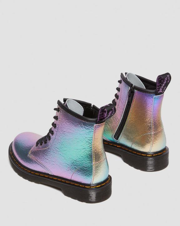 Junior 1460 Rainbow Crinkle Leather Lace Up Boots