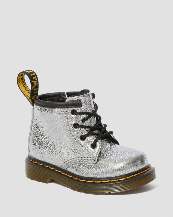 Infant 1460 Crinkle Metallic Lace Up Boots