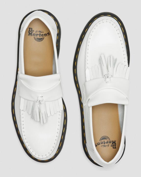 Adrian Yellow Stitch Leather Tassel Loafers