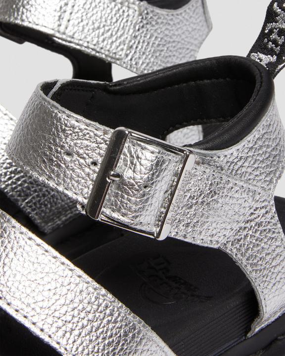 Blaire Metallic Leather Platform Strap Sandals