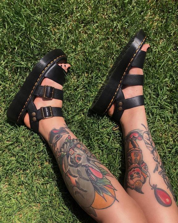 Gryphon Pisa Leather Platform Sandals