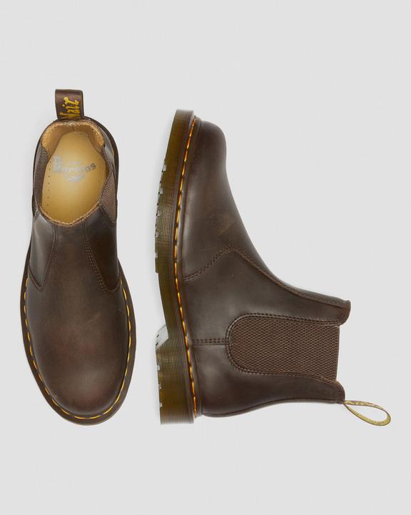 2976 Yellow Stitch Crazy Horse Leather Chelsea Boots