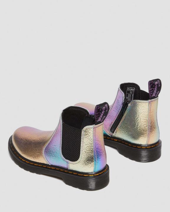 Junior 2976 Rainbow Crinkle Leather Lace Up Boots