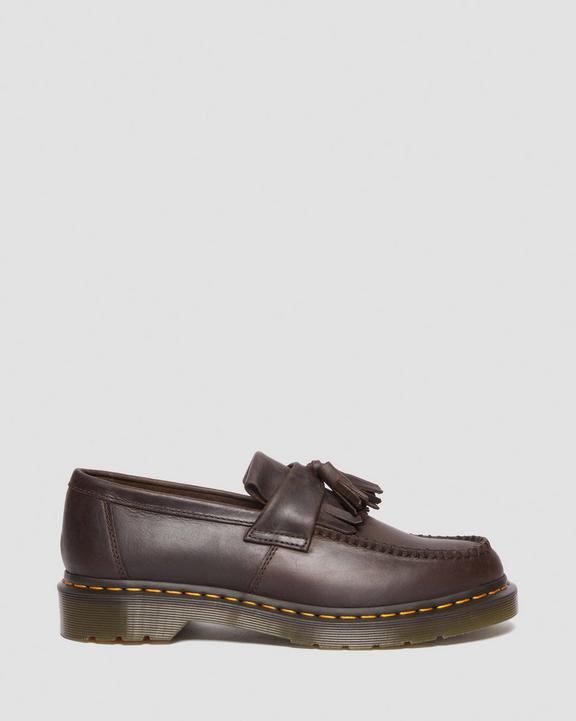 Adrian Crazy Horse Leather Tassel Loafers