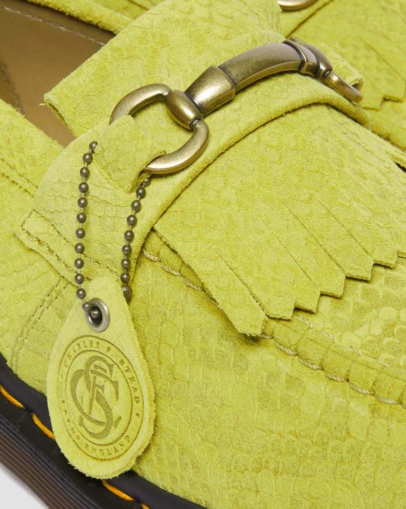 Adrian Snaffle Repello Emboss Suede Kiltie Loafers