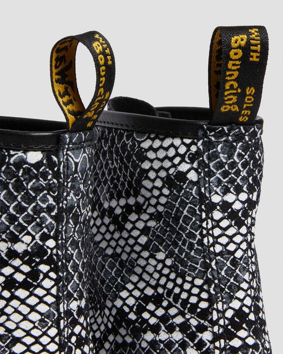 1460 Snake Print Leather Lace Up Boots