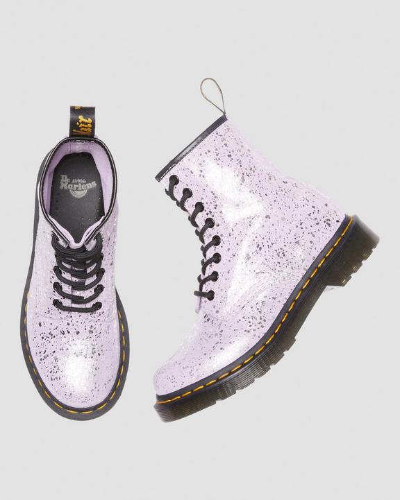 1460 Metallic Splatter Suede Lace Up Boots