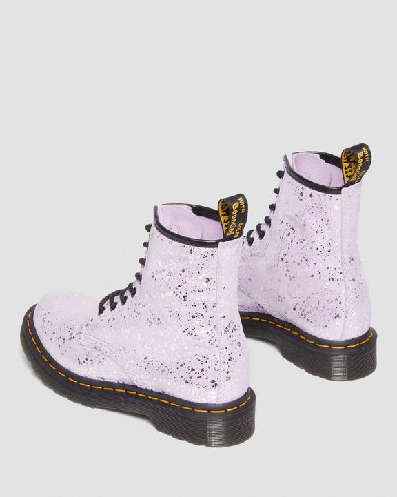 1460 Metallic Splatter Suede Lace Up Boots