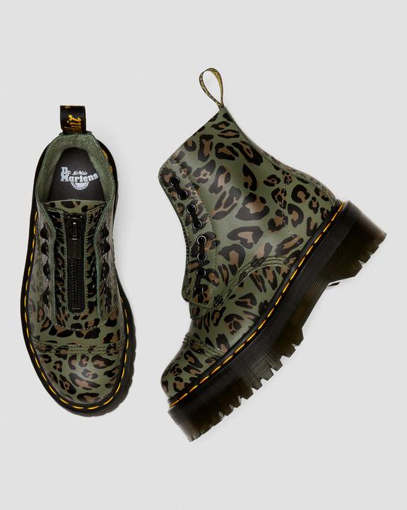 Sinclair Distorted Leopard Print Platform Boots
