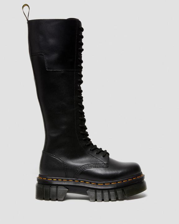 Audrick 20-Eye Leather Knee High Platform Boots