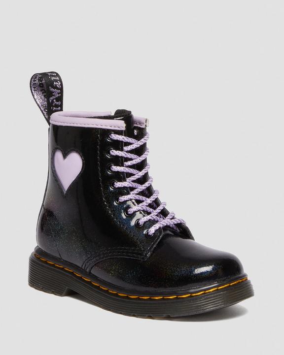 Toddler 1460 Shimmer Heart Lace Up Boots