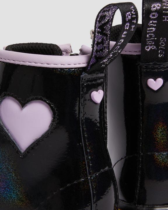 Toddler 1460 Shimmer Heart Lace Up Boots