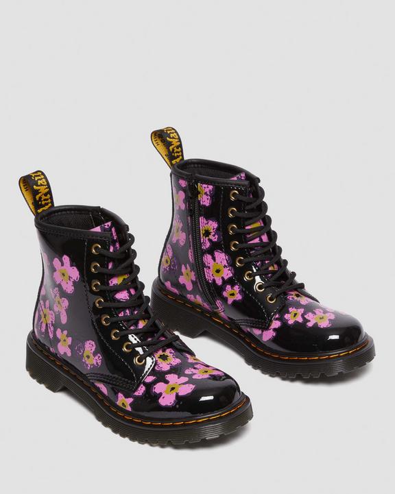 Junior 1460 Pansy Patent Leather Lace Up Boots