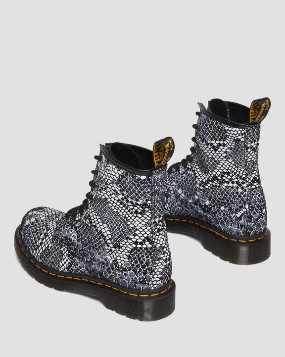 1460 Snake Print Leather Lace Up Boots