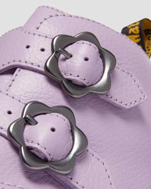 Devon Flower Buckle Leather Platform Boots