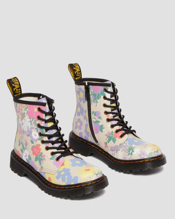 Junior 1460 Floral Mash Up Leather Lace Up Boots