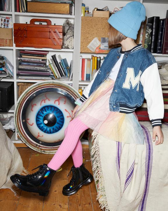 Junior 1460 Rainbow Patent Leather Lace Up Boots