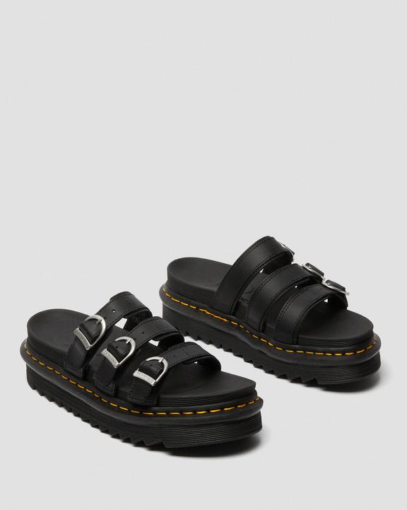 Blaire Leather Slide Sandals