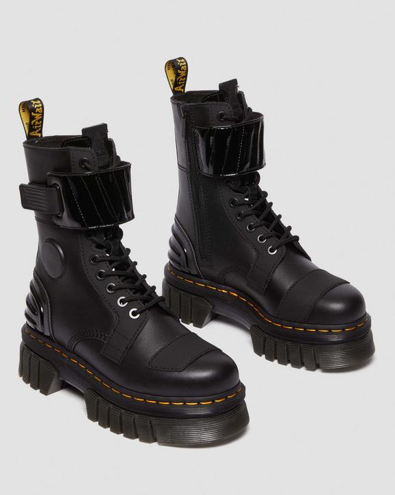 Audrick 10-Eye Alternative Leather Lace Up Boots