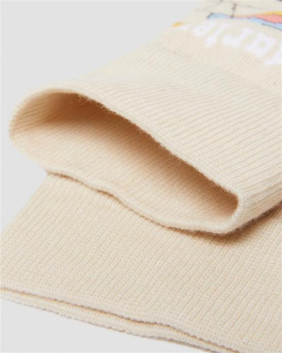 Retro Printed Cotton Blend Socks