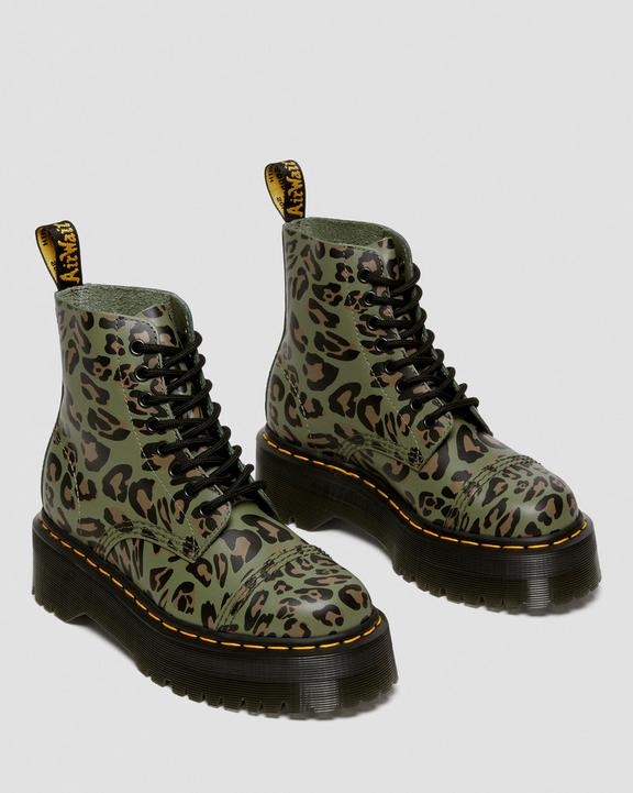 Sinclair Distorted Leopard Print Platform Boots