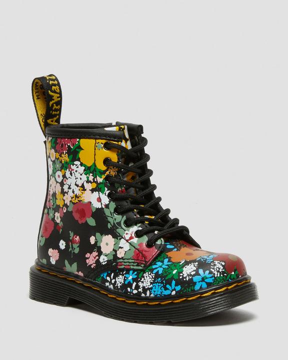 Toddler 1460 Floral Mash Up Leather Lace Up Boots